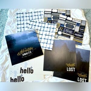 9 Pages of 12x12 Adventure Scrapbook Paper